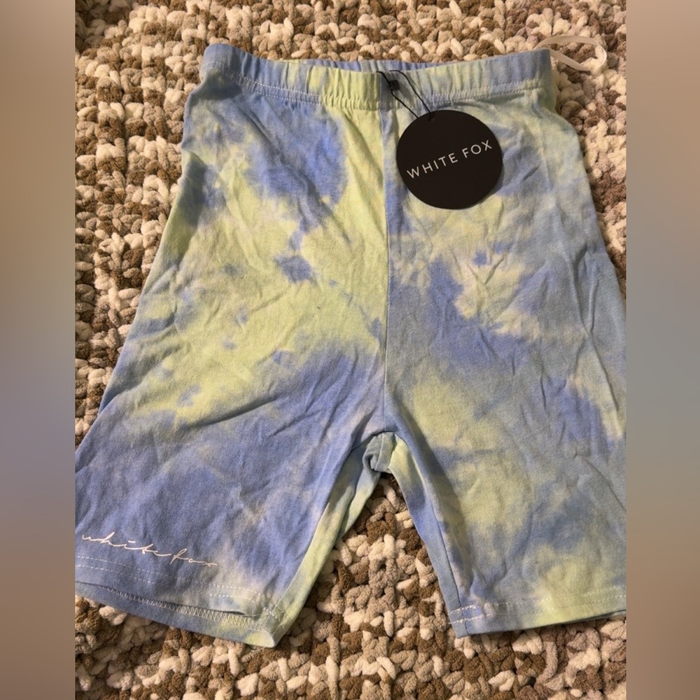 White Fox Boutique tie dye biker shorts